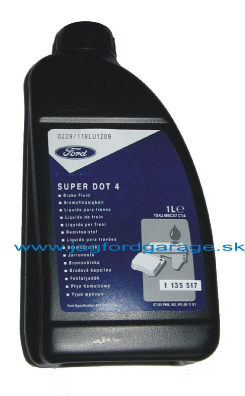 Brzdová kvapalina SUPER DOT-4 Ford 1L Brzdová kvapalina SUPER DOT-4 Ford 1L